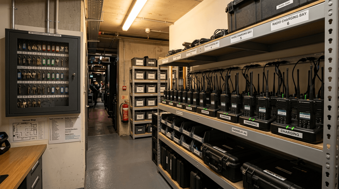 Radios Charging In Back Room