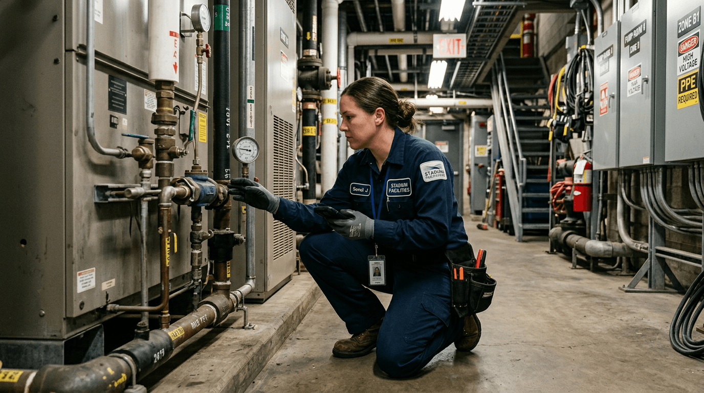 Woman Checking Mechanical