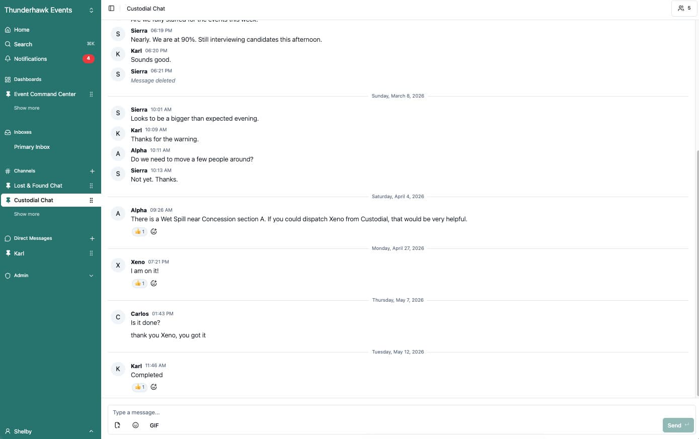 Staff Communication Channel